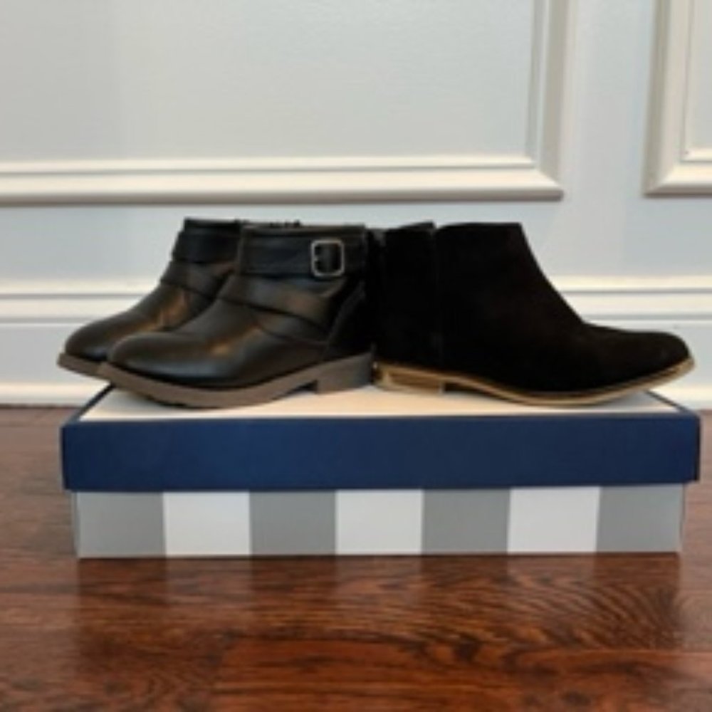 Bundle: Kids Black Boots (2) Carter's and Cat & Jack